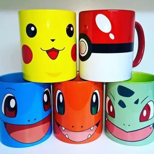 Caneca Pokémon e DragonBallZ