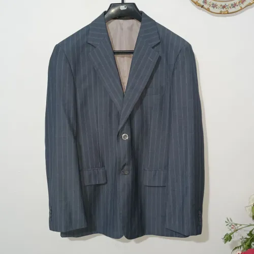 Terno completo masculino social masculino risca de giz