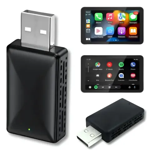 Adaptador USB Apple Carplay e Android Auto Sem Fio Wireless 2 em 1 Plug and Play