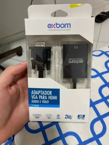 Cabo VGA para HDMI com saída de áudio