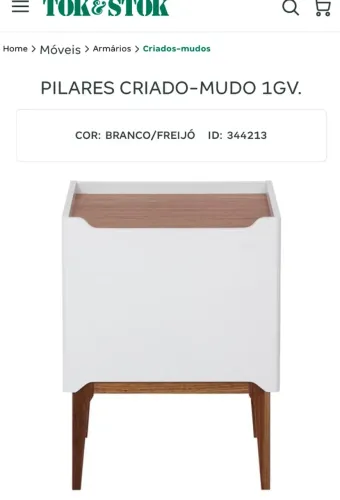 Mesa de cabeceira Tok&Stok assinada pelo designer Edu Bertolai 