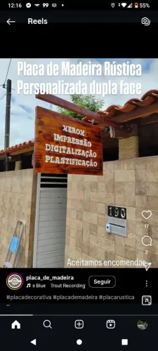 Placa de Madeira Rústica Personalizada Dupla Face