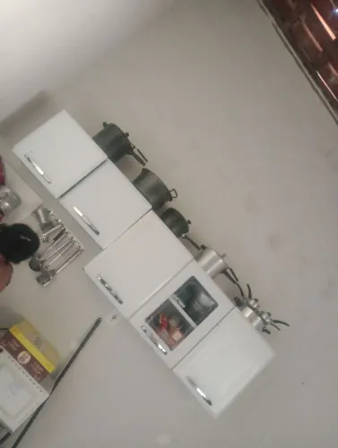 Conjunto de Armários de Cozinha Branco inox