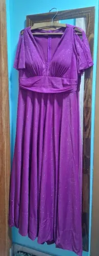 Vestido Fucsia G brilhoso