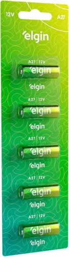 Bateria Alcalina A27 com 5 Unidades 12V Pilha