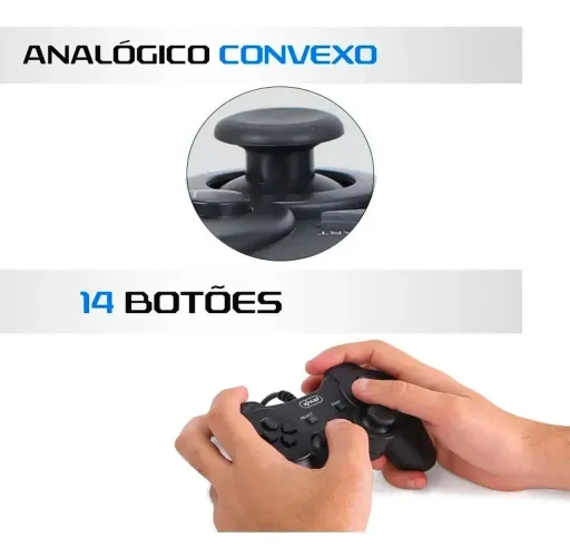 Controle para Vídeo Game 14 Botões -Duploshock 3