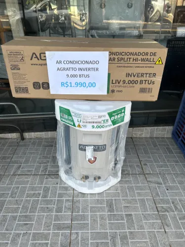 Ar condicionado agratto 9.000 btus inverter