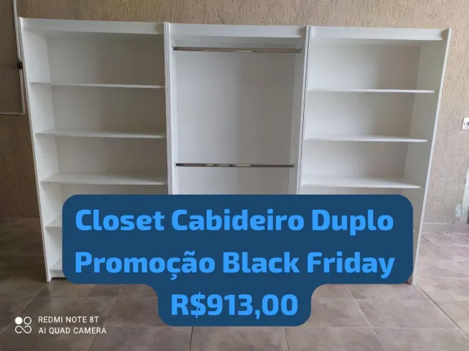 CLOSET PRATELEIRA CABIDEIRO - NOVO - ENTREGA RÁPIDA 