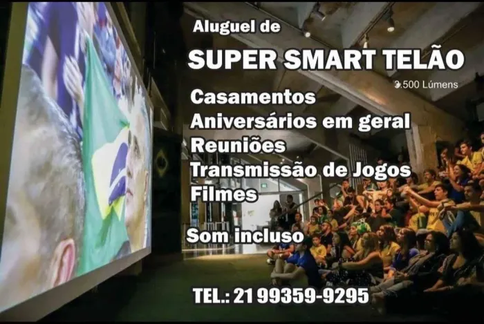 Aluguel de telão + som profissional