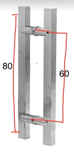 Puxador de aço inox quadrado