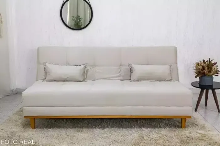 Sofá Cama Luxo Pés de Madeira - Entrega e Monta