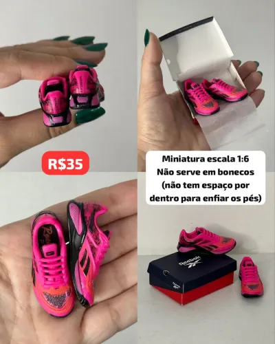Miniatura Tênis Mini Brands Sneakers Rosa