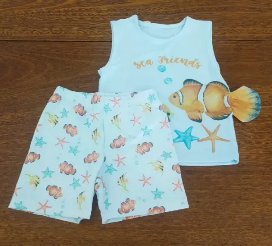 Pijama De Peixinho Da Grow Up - Tamanho 3 Anos