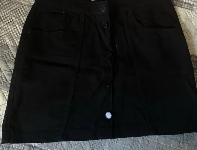 Saia Jeans Riachuelo com Botões 