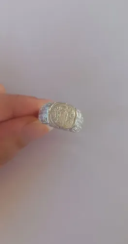 Anel São Bento prata 925 maciça (novo)