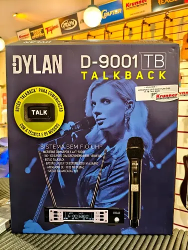 Microfone sem Fio Mão Dylan D-9001 TB Talk Back (NOVO!)