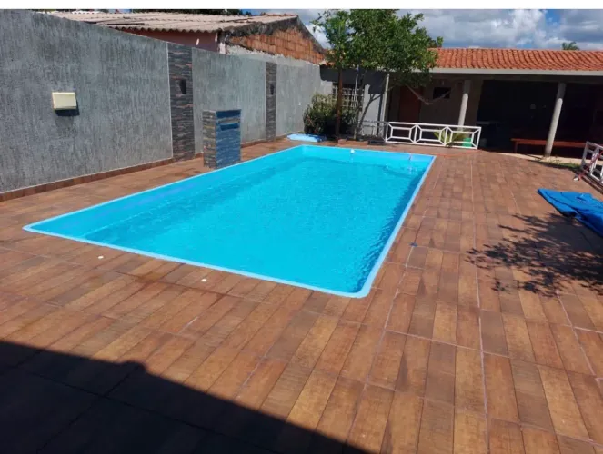 Piscina grande de 8 metros Retangular instalada