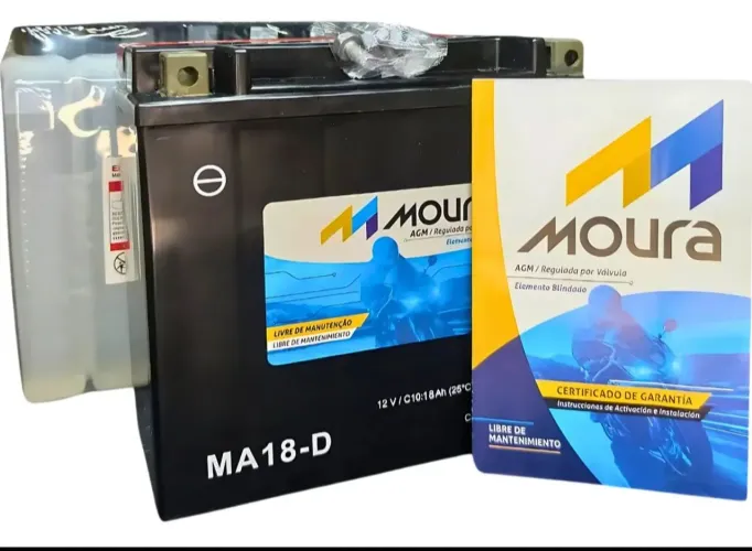 Bateria moto 18ah MA18D MOURA 