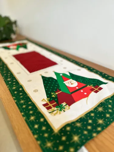 Trilho/ Caminho de Mesa para o Natal Decoracao Natalina 100x35cm