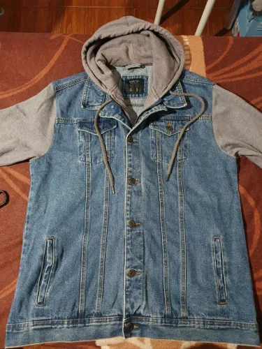 Jaqueta casaco moletom Jeans com Capuz