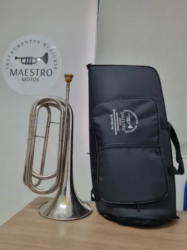 Cornetão de Fanfarra Em Fá C/ Gatilho - 10X no cartão - Envio p/ todo o Brasil
