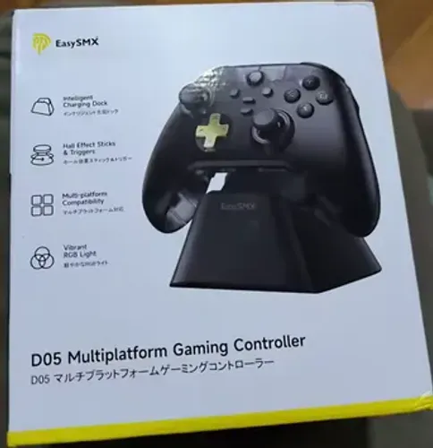 Controle EasySMX D05 Wireless Gamepad Hall Effect PC/Switch/Phone/TV/Steam joystick RGB