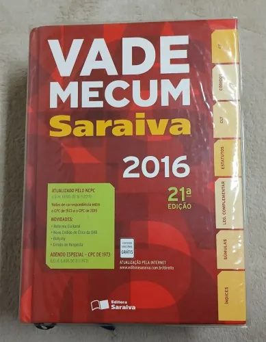 Livro Vade Mecum Saraiva 2016 21° Edição<br>