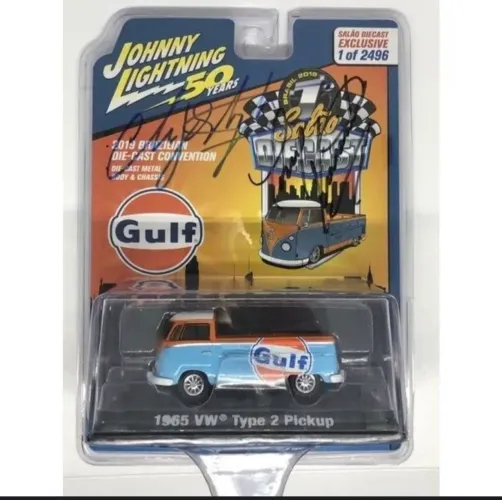 Johnny Lightning VW T2 Gulf Salão Diecast (autografada)