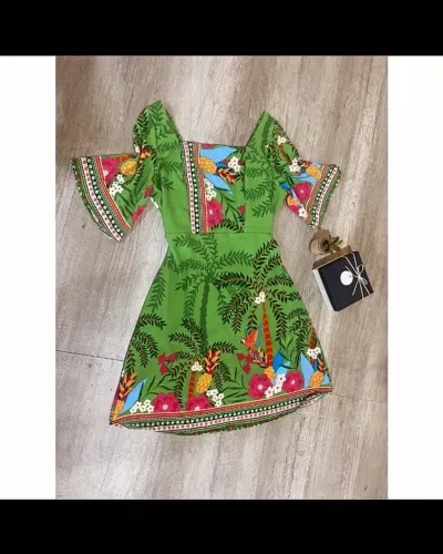 Vestido Plus Size Feminino Curto Estampado