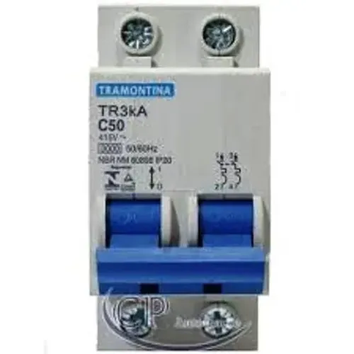 Disjuntor Duplo Tramontina Curva C50 Novo sem uso