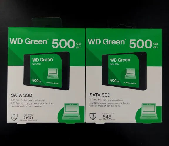 Dois SSDs WD Green 500GB (NOVOS)
