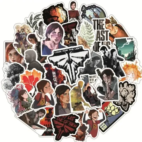 Kit 50 Adesivos de The Last of Us Parte 1 e Part 2 - Autocolantes Pcs Peças Unidades Ellie