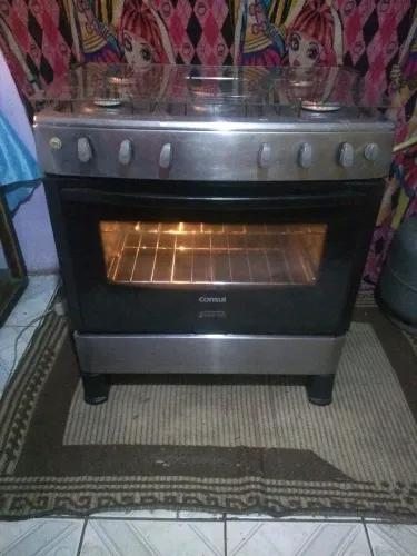 FOGÃO DE INOX CÔNSUL DE 5 BOCAS 