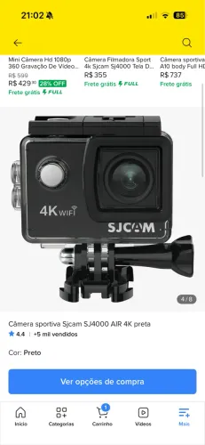 Câmera sportiva Sjcam SJ4000 AIR 4K preta