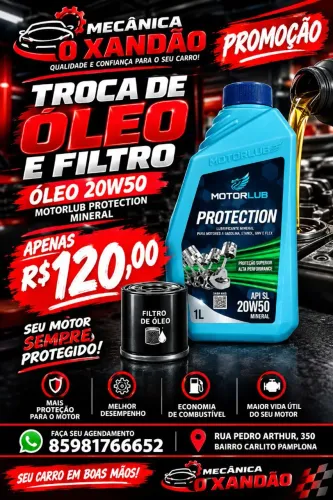 Troca de óleo e filtro