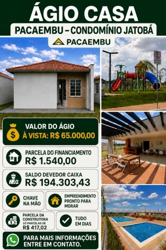 Ágio 65 mil a vista casa pronta para morar