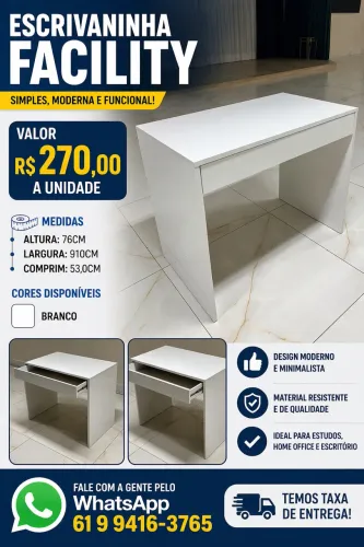 ESCRIVANINHA NOVA PRONTA ENTREGA E MONTAGEM GRÁTIS 