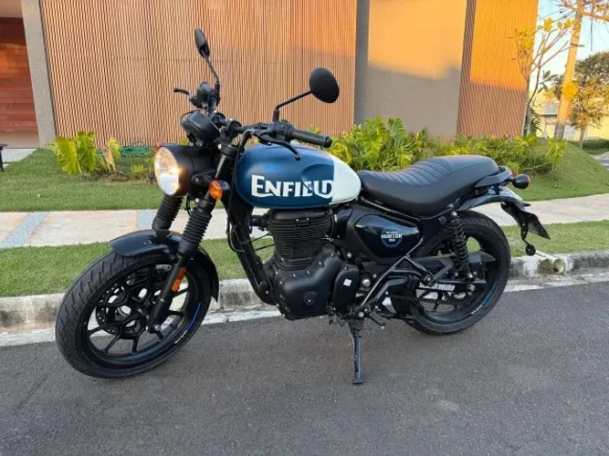 Royal Enfield Hunter 350cc Rebel Blue | Apenas 2.386 km | Na garantia e com Tripper