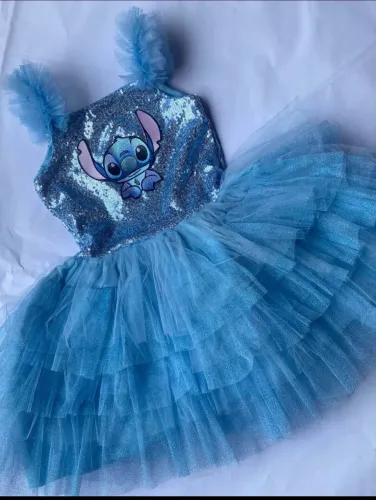 Vestido Stitch 7/9 anos
