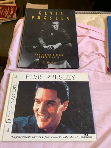 2 livros do Elvis prestey raros capa dura rock
