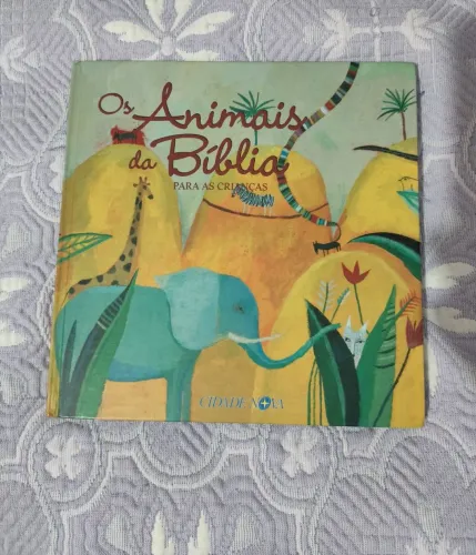 Livro infantil animas da bíblia ilustrado capa dura