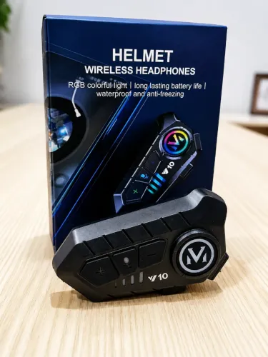 Fone para Capacete V10 Bluetooth - Microfone + Alto-falantes