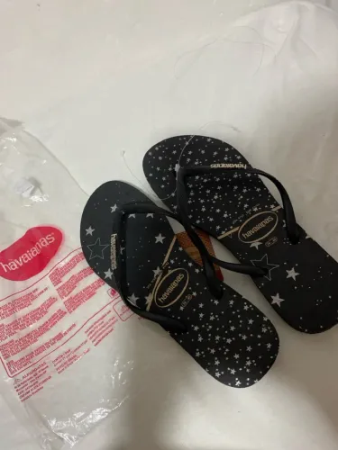 chinelo havaianas slim stars preto 39-40