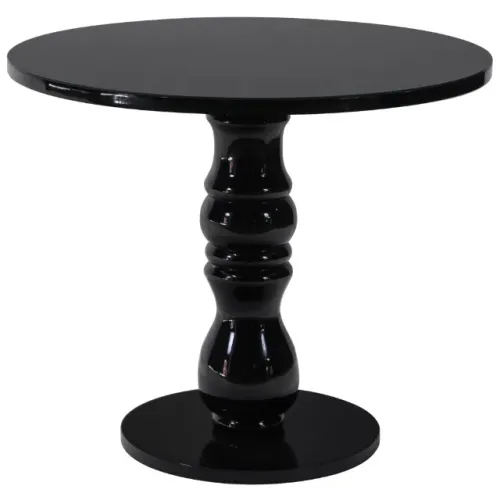 Mesa Laca Milão ? 0,90 × 0,82p, com vidro preto