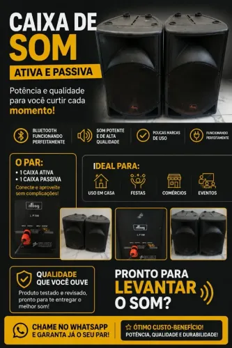 Caixa de som amativa e passiva 1350 o par!!!