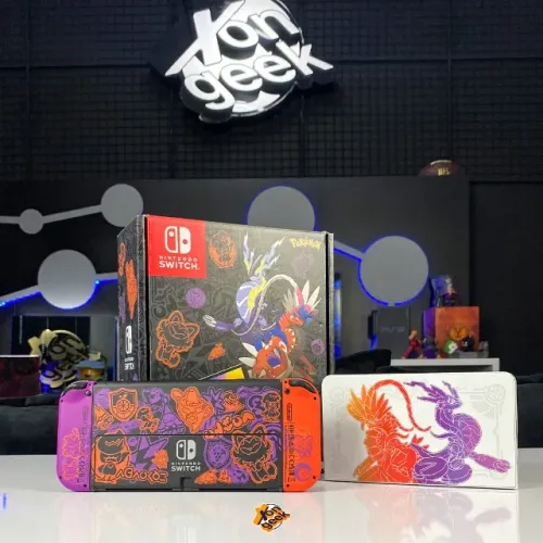 Console Nintendo Switch OLED Edição Especial Pokemon Scarlet e Violet Novo Lacrado