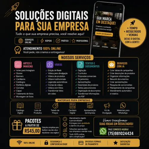 SERVIÇOS DIGITAIS ONLINE PARA EMPRESAS