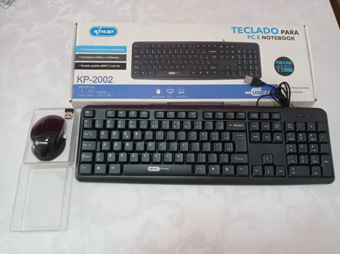 Teclado + mouse para PC e Notebook com fio