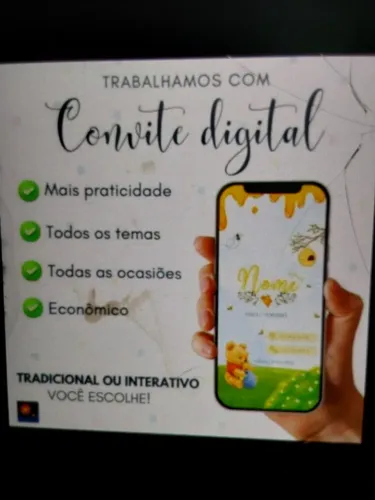 Convite online e edição de vídeo 