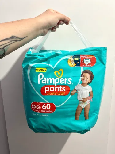 Fralda Pampers ajuste total XXG 60 unidades